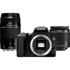 Canon EOS 250D, Black + EF-S 18-55mm f/3.5-5.6 III+ EF 75-300mm f/4-5.6 III Lens Canon
