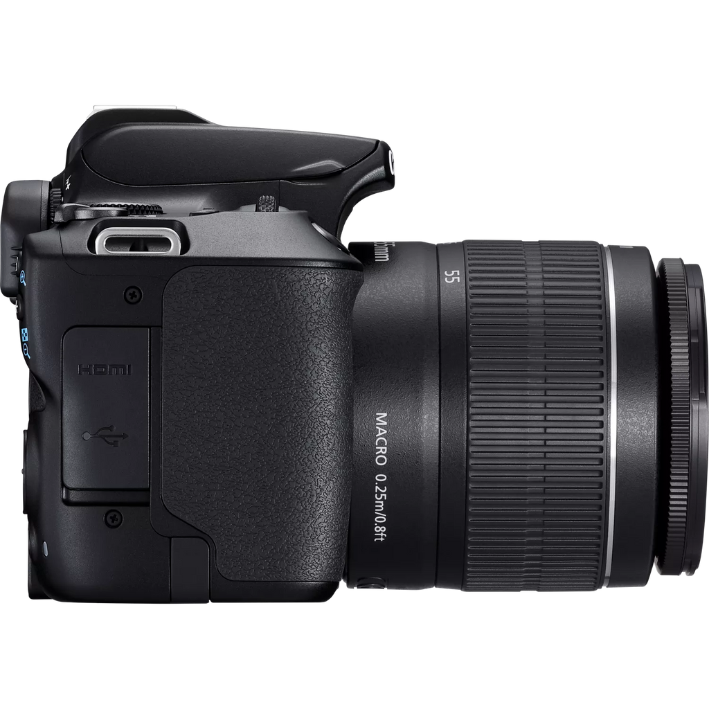 Canon EOS 250D, Black + EF-S 18-55mm f/3.5-5.6 III+ EF 75-300mm f/4-5.6 III Lens Canon
