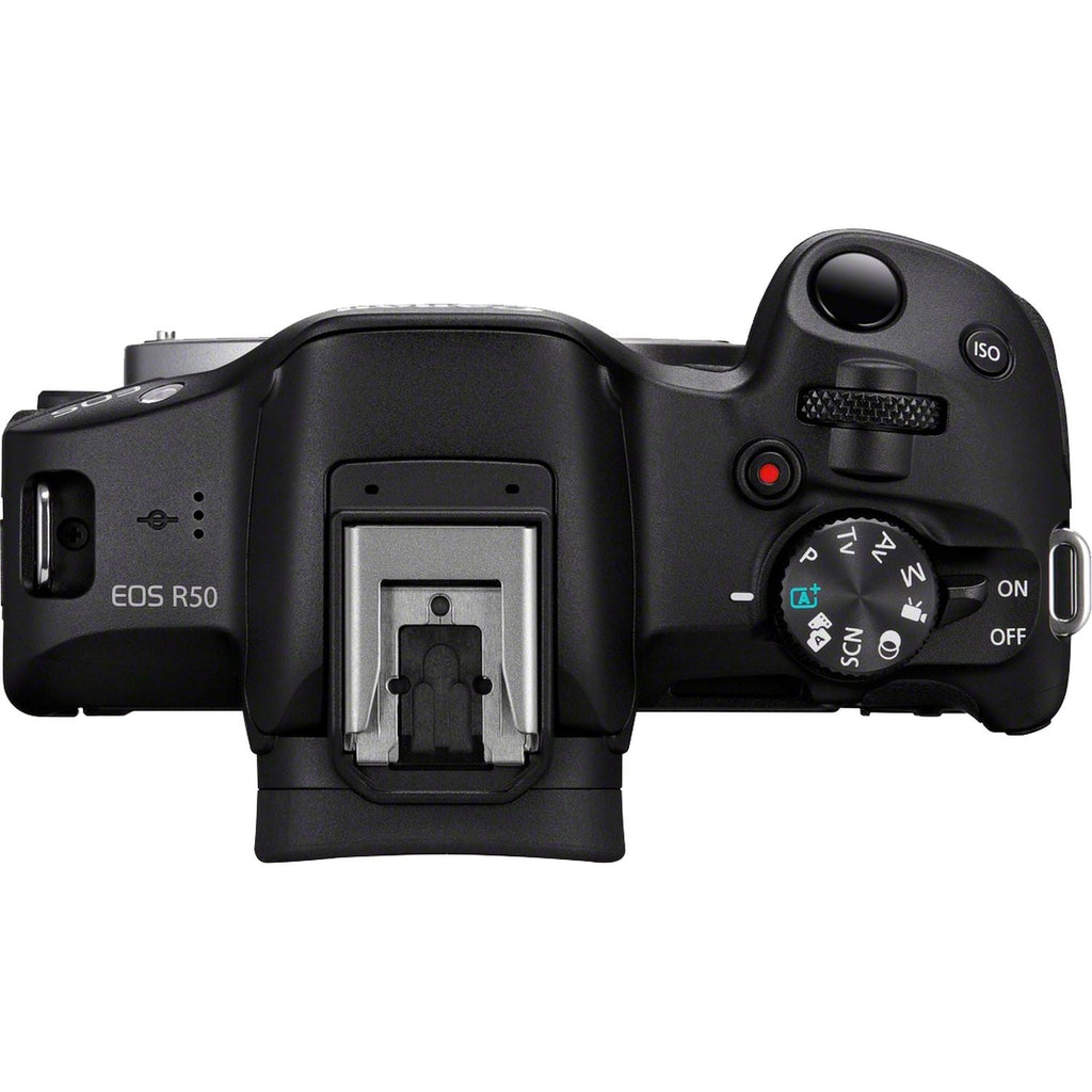 Canon EOS R50 Black Mirrorless Camera with RF-S 18-45mm f/4.5-6.3 IS STM Kit Canon