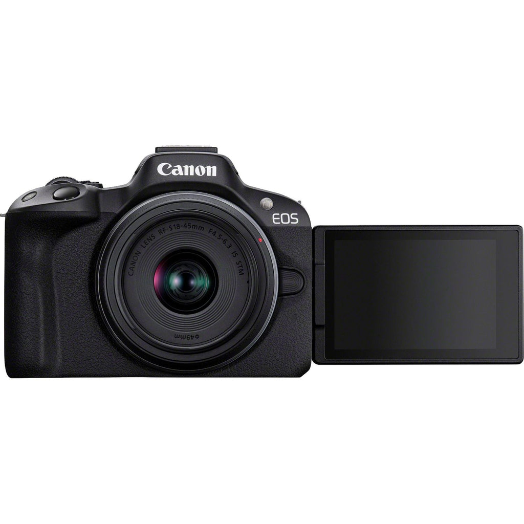 Canon EOS R50 Black Mirrorless Camera with RF-S 18-45mm f/4.5-6.3 IS STM Kit Canon