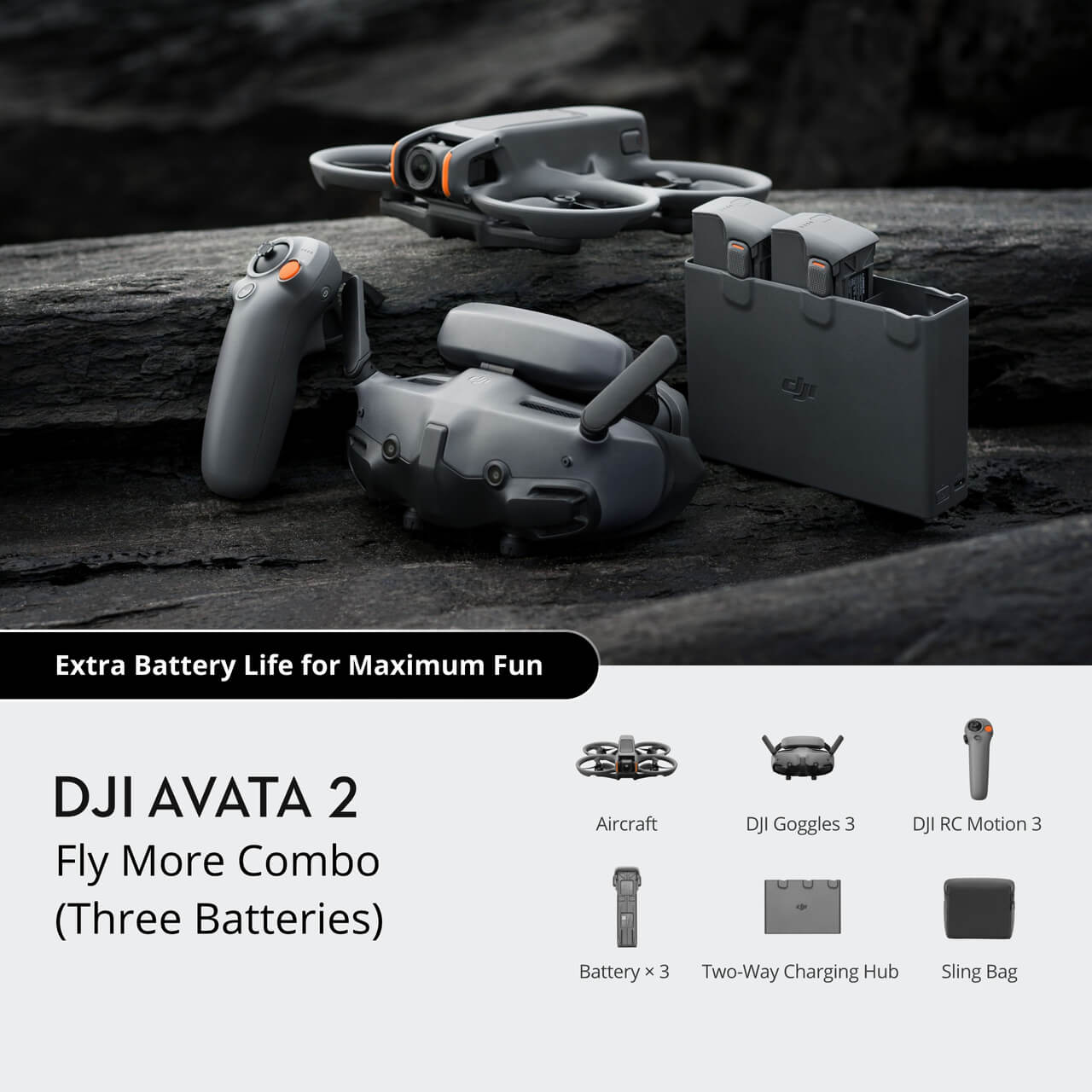 DJI Avata 2 Fly More Combo (Three Batteries) DJI